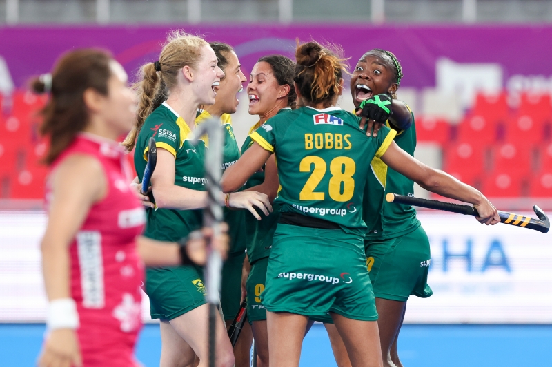 Remontada de Sud�frica y golpe de autoridad de las Hockeyroos en el cuarto d�a